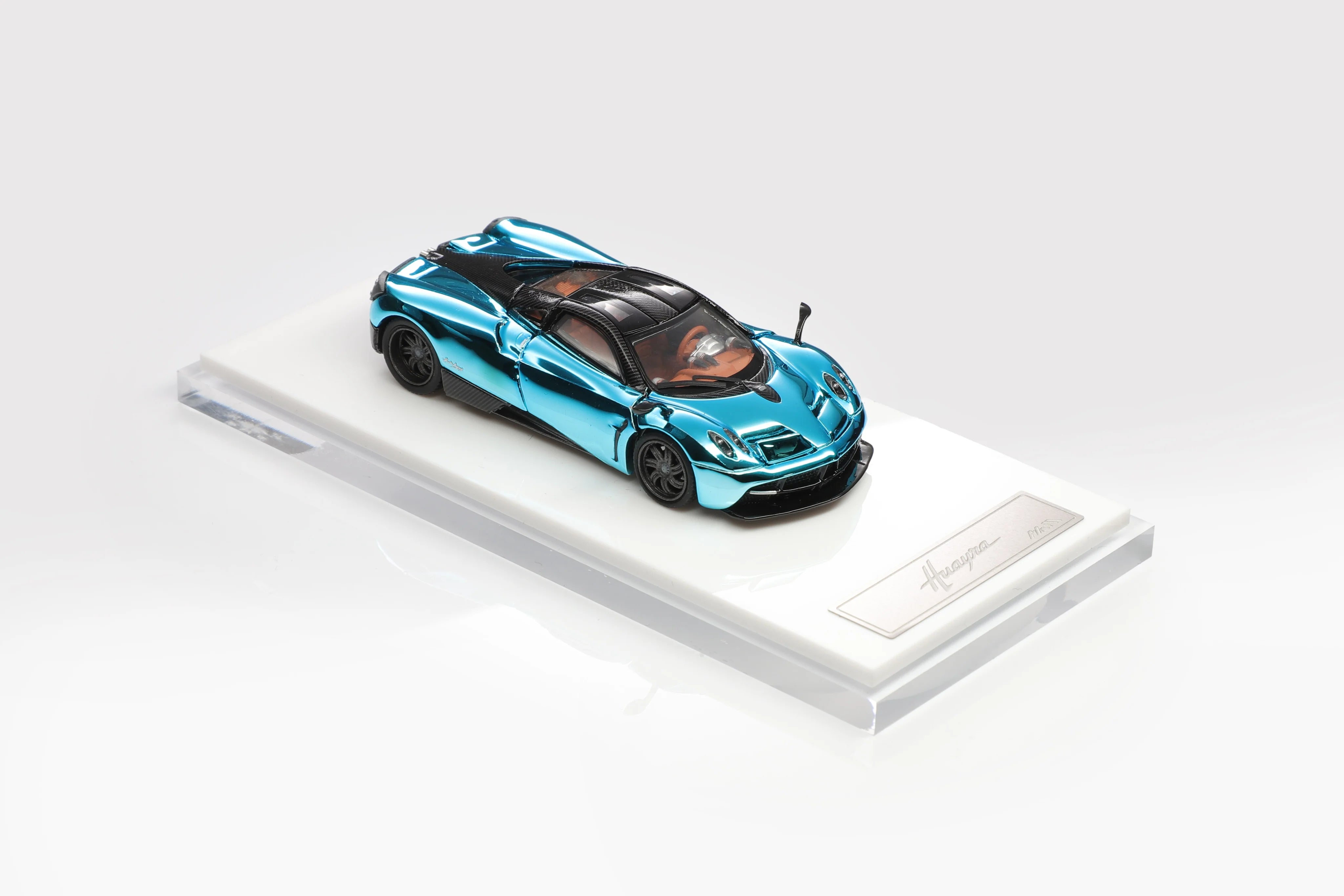 HKM Premium 1:64 Alloy Model ! Huayra Coupe 2014 Chrome Blue