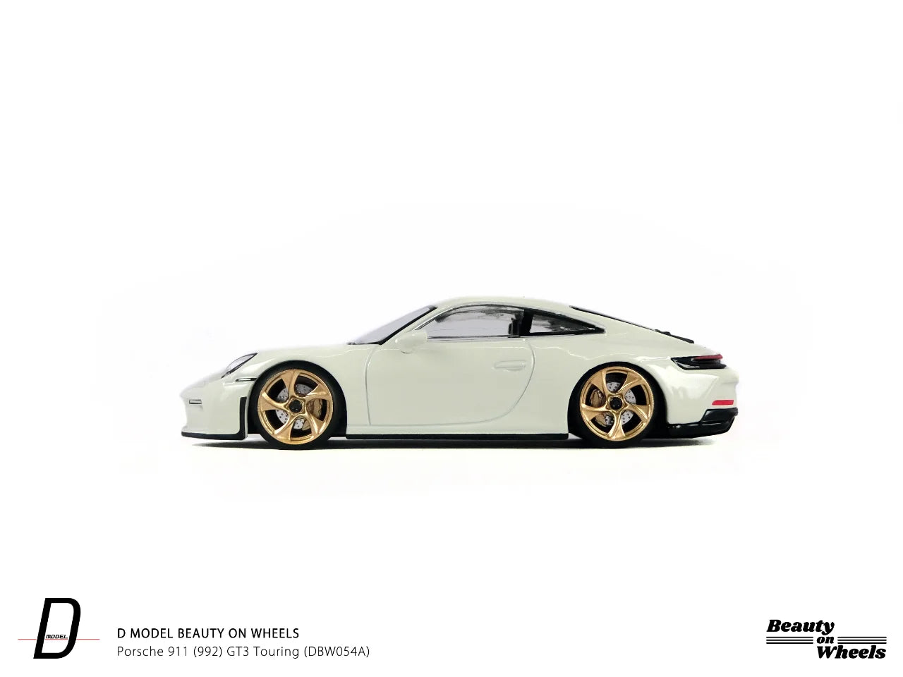 1:64 Porsche 911 (992) GT3 Touring, White D MODEL BEAUTY ON WHEELS