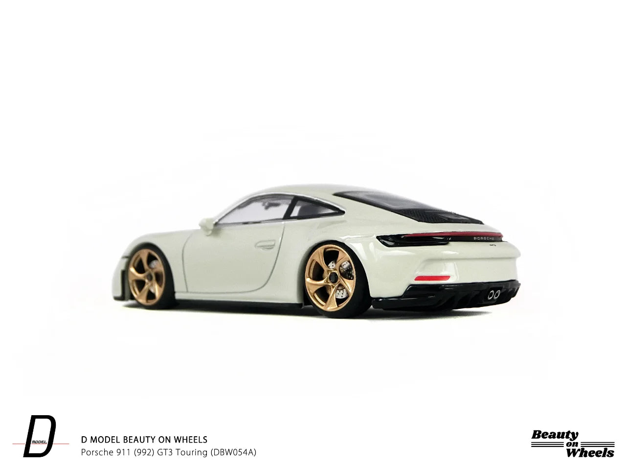 1:64 Porsche 911 (992) GT3 Touring, White D MODEL BEAUTY ON WHEELS
