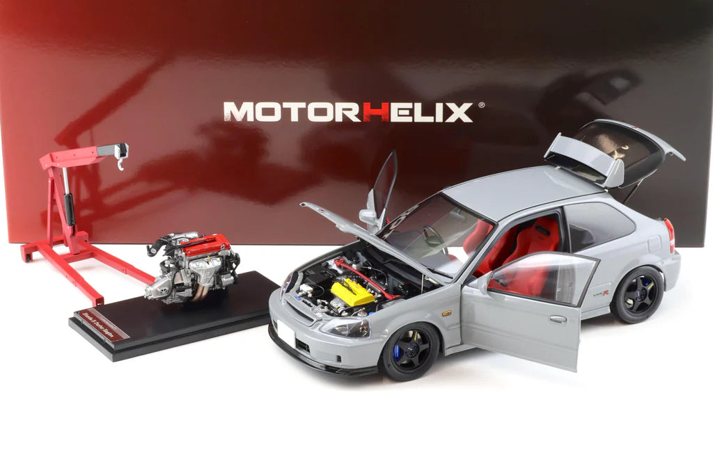 1:18 HONDA CIVIC TYPE R (EK9) – NARDO GREY – MOTORHELIX