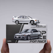 POPRACE PR64-140 Mitsubishi Lancer Evolution IV Sliver 1/64