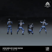MOREART 1:64 ARMED POLICE DOLL D SET RESIN MODEL
