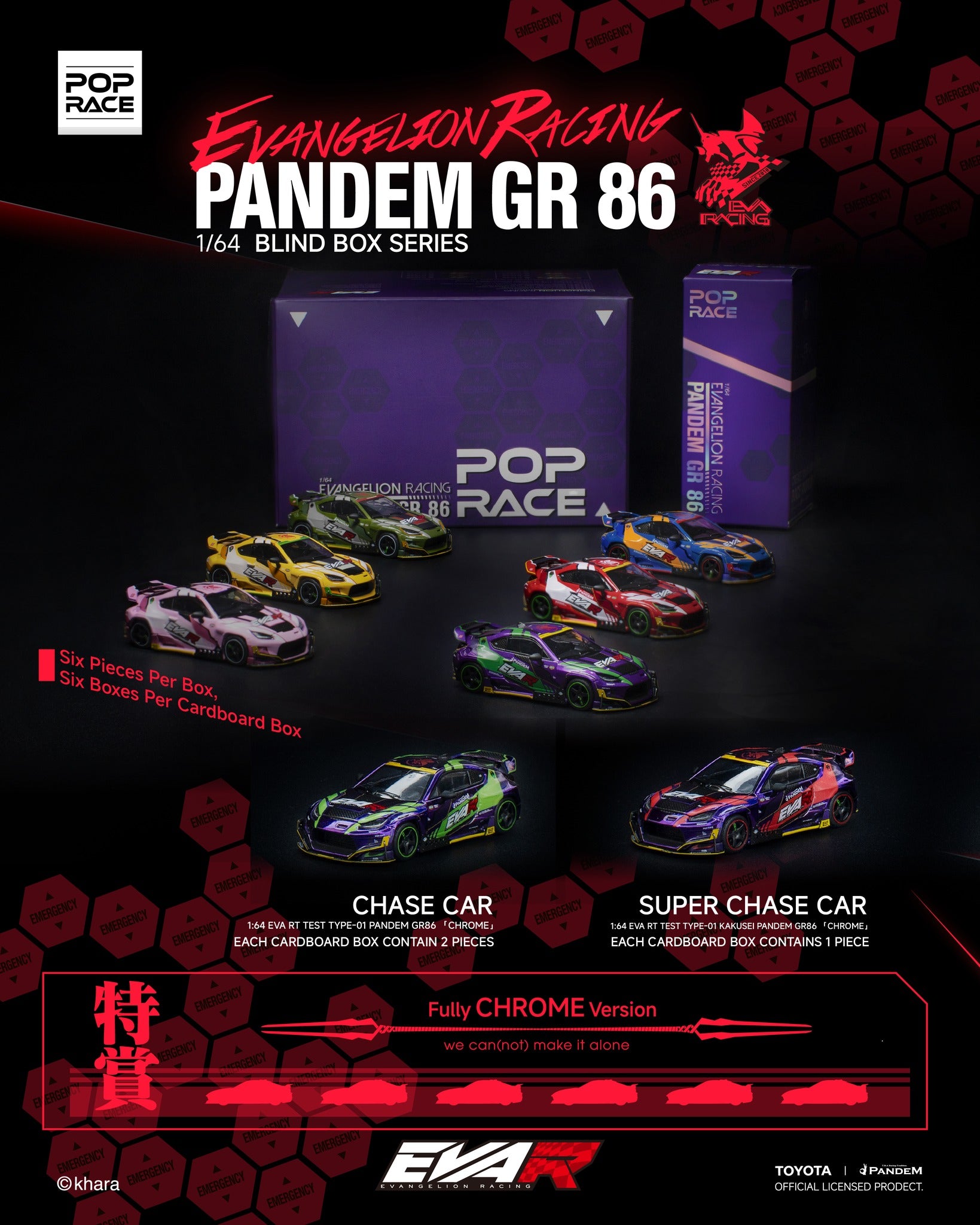 POP RACE x EVANGELION RACING PANDEM GR 86 BLIND BOX SERIES