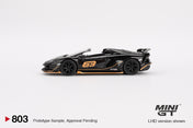 MINIGT 1:64 Lamborghini Aventador SVJ 63 Roadster Nero Aldebaran
