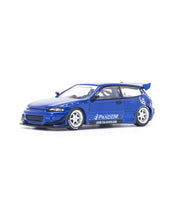 POP RACE 1:64 HONDA CIVIC (EG6) V1.5 PANDEM IN METALLIC BLUE