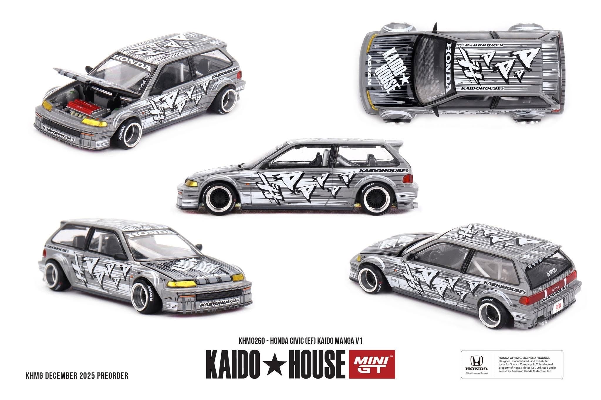 KaidoHouse x Mini GT Honda Civic (EF) Kaido Manga V1