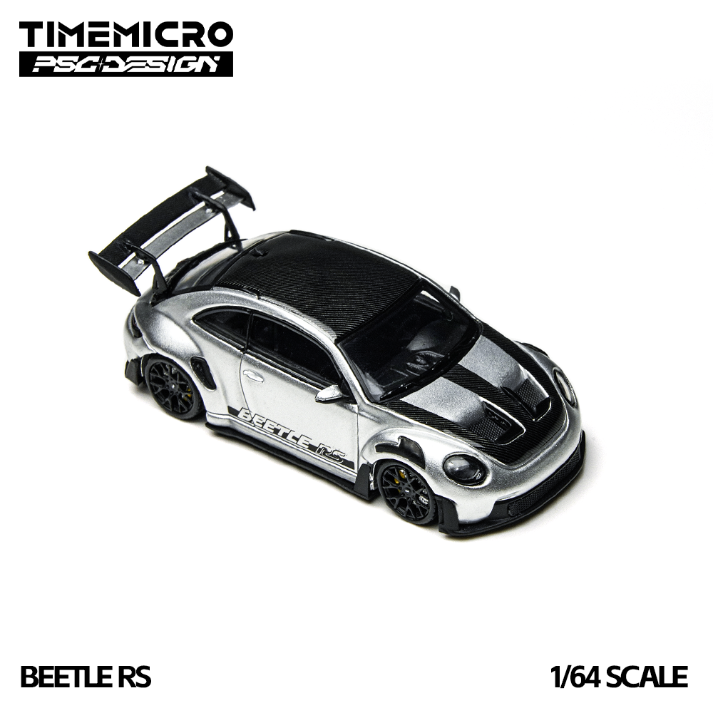 TimeMicro × PSC DESIGN 1:64 Beetle RS First Edition Silver Die-Cast Car Model