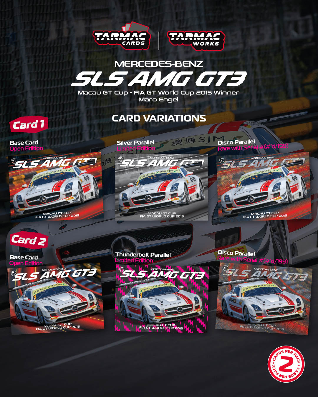 Tarmac Work 1/64 Mercedes-Benz SLS AMG GT3 Macau GT Cup - FIA GT World Cup 2015 Winner Maro Engel