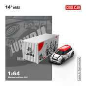 CC 1:64 BMW MINI COOPER LUBUBU painted simulation alloy car model