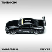 TimeMicro 1:64 Skyline GT-R R34 "Pasión" Black