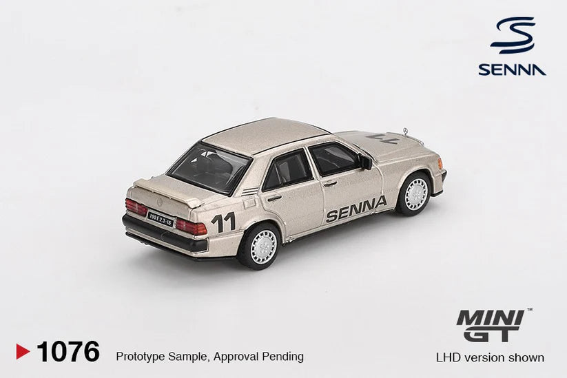 MINIGT 1/64 MERCEDES-BENZ 190 E 2.3-16 #11 AYRTON SENNA 1984 NÜRBURGRING RACE OF CHAMPIONS W/ FIGURE