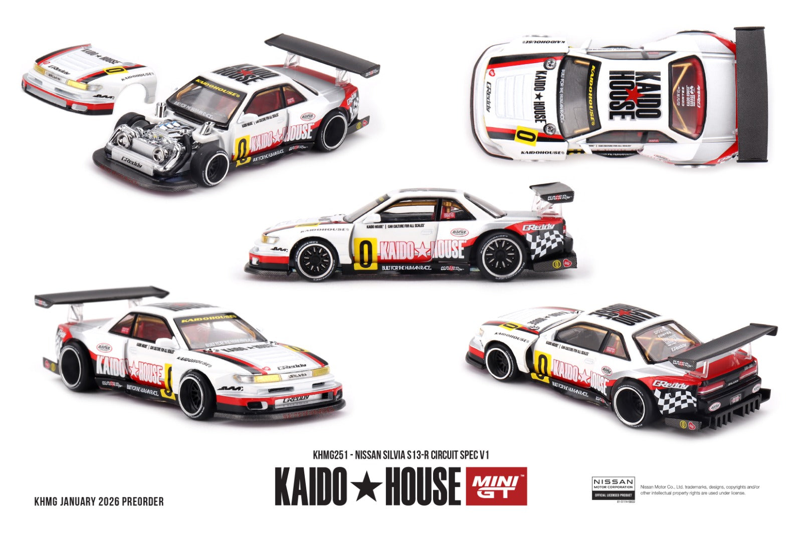 KaidoHouse x Mini GT Nissan Silvia S13-R Circuit Spec V1