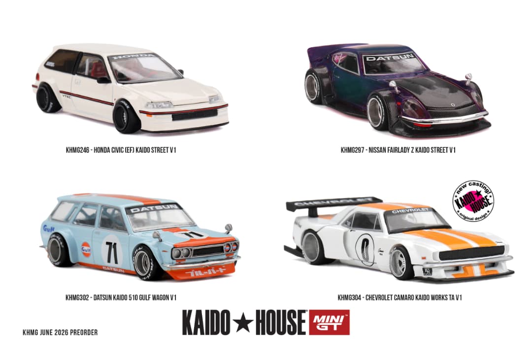 KAIDO HOUSE X MINI GT 1/64 Datsun KAIDO 510 GULF Wagon V1